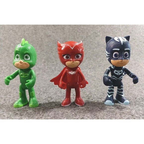 PJ Masks Cat Boy Blue Car & 3 Action Figures Catboy Gekko Owlette - Picture 4 of 6